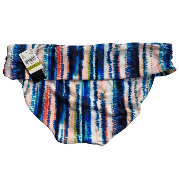 Island Escape Foldover Waist Full Coverage Bikini Swim Bottoms Plus Size 14 - Picture 4 of 16